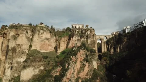 Panoramic view of Ronda during summer Stock Footage 304229127