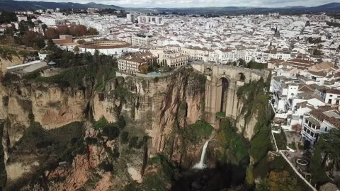 Panoramic view of Ronda during summer Stock Footage 304229171