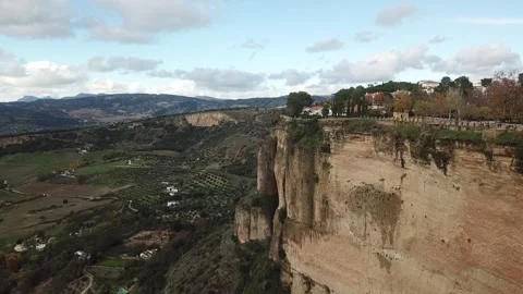 Panoramic view of Ronda during summer Stock Footage 304229184