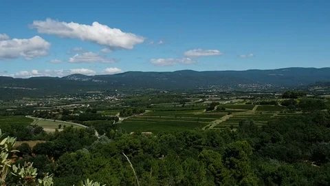 Panoramic view from Roussillon in 4k Stock Footage 96425367