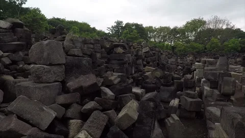 Panoramic View, Ruins of Perwara Temples, Sewu Temple Compound, Java, Indonesia 스톡 동영상 307222667