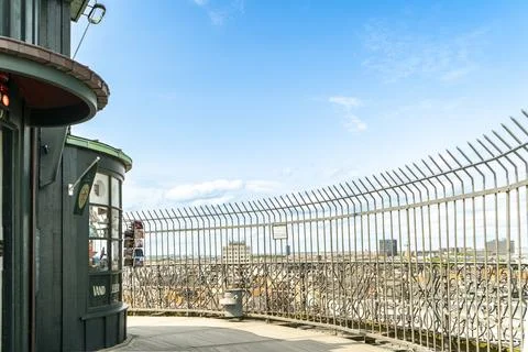 Panoramic view from Rundetaarn's rooftop platform in Copenhagen Stock Photos