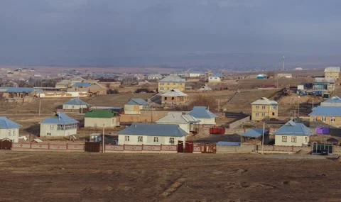 Panoramic view of the rural population. Stock Footage 172074997