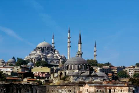 Panoramic view of the Rustem Pasha Mosque Stock Photos