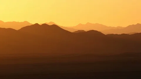 Panoramic View Of Sahara desert at Sunset , Egypt Stock Footage 106250123