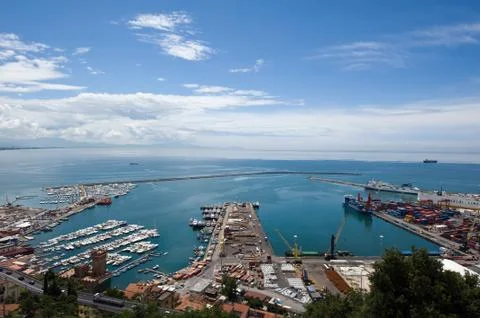 Panoramic view of Salerno Stock Photos