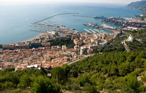 Panoramic view of salerno Stock Photos