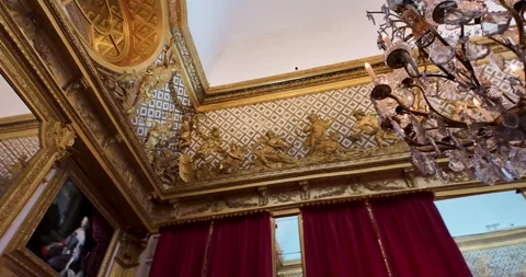 Panoramic View of Salon de Mars at Palace of Versailles Stock Footage 332545227