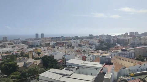 Panoramic view of santa cruz de tenerife cityscape Stock Footage 341512579