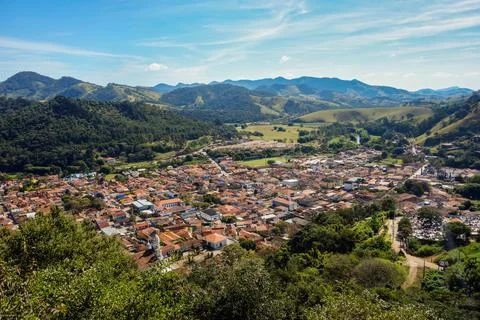 Panoramic view of Sao Bento do Sapucai city, in Sao Paulo state, Brazil Foto stock