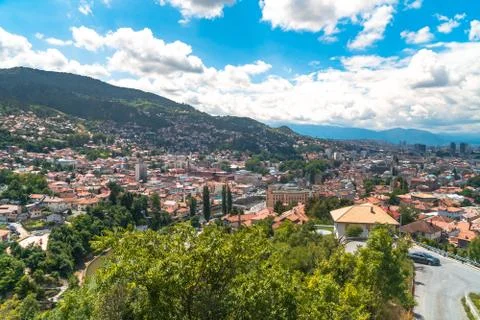 Panoramic View of Sarajevo Stock Photos