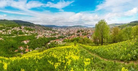 Panoramic view of Sarajevo Stock Photos