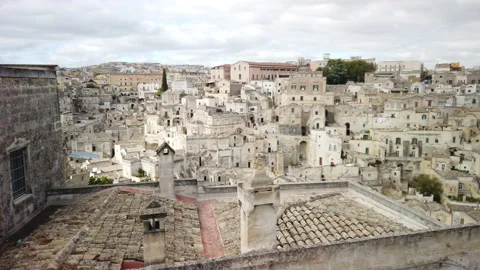 Panoramic view on the SASSI DI MATERA Video stock 165100308