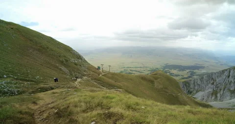 Panoramic view on Savin Kuk mountain top and the valley, Durmitor National Park Stock Footage 191829056