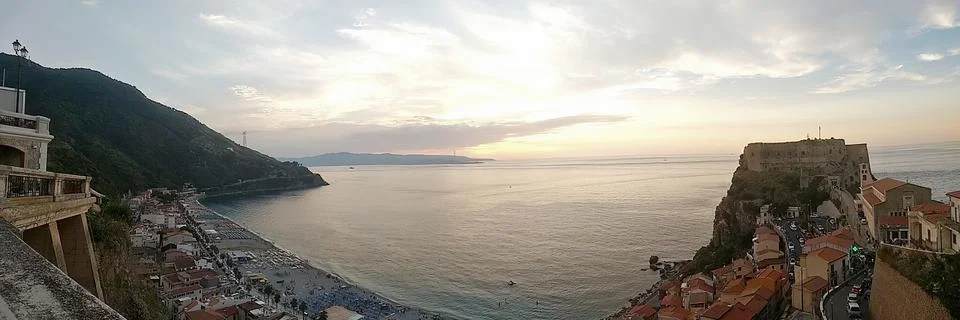 Panoramic view of Scilla Stock Photos