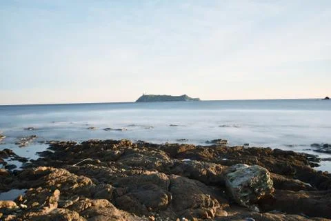 Panoramic view on sea Stock Photos