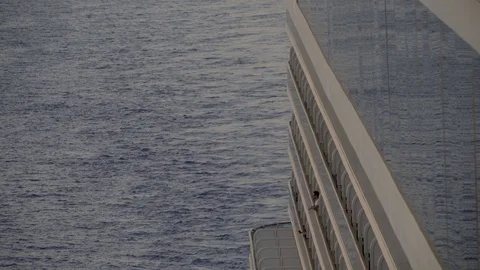 Panoramic view of the sea from a sailing ship Stock Footage 100153403