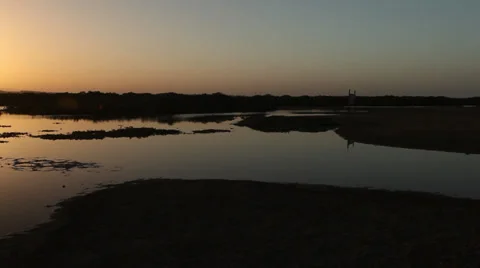 Panoramic view of the sea at sunset, Hurghada, Egypt Stock Footage 36947466