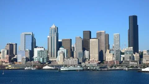 Panoramic view of Seattle Stock Photos