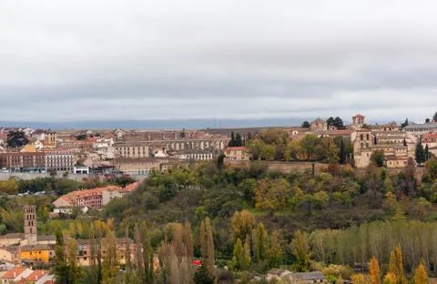 Panoramic view of Segovia, Spain Stock Photos