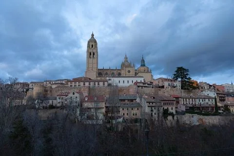 Panoramic view of Segovia, Spain Stock Photos