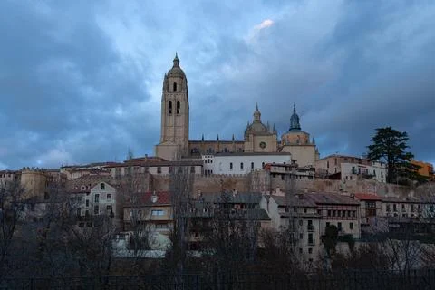 Panoramic view of Segovia, Spain Stock Photos