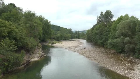 Panoramic view of the Sella River in summer in northern Spain - 334 Stock Footage 310795521