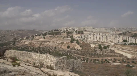 Panoramic View of Shepherd's Hill Old City Stock Footage 37848573