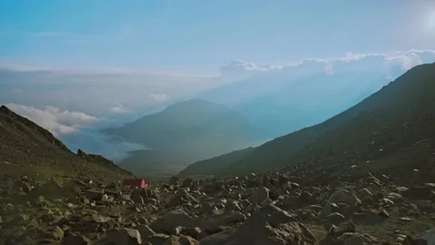 A panoramic view of the sierra nera volcano in mexico Stock Footage 211121528