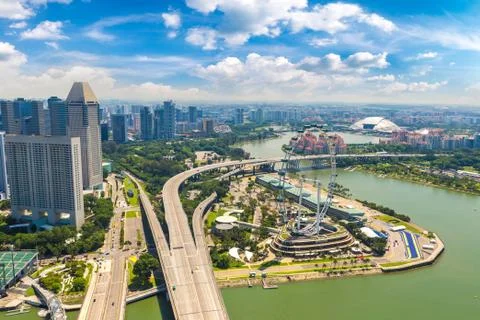 Panoramic view of Singapore Stock-Fotos
