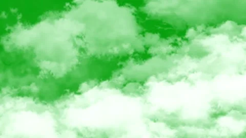 Panoramic view of the sky with full of clouds on green screen background Stock Footage 293765571