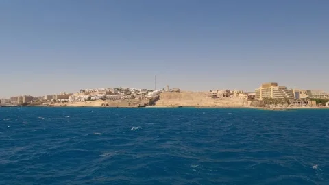 A panoramic view of the skyline of Hurghada, Egypt Vidéo 289466909