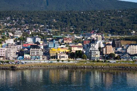 Panoramic view of the small city Stock Photos