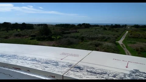 Panoramic view small town in South of Quiberon. Quiberon map. Panning 4K Video stock 276347323