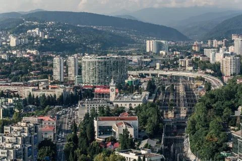 Panoramic view of Sochi, August 1, 2019 Stock Photos