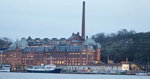 Panoramic view of Sodermalm island in Stockholm. Sweden Stock Footage 298341328