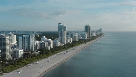 Panoramic view of South Beach, Florida Stock Footage 175814551