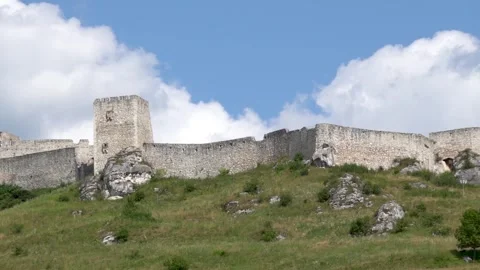 Panoramic view of Spis Castle, Slovakia Stock Footage 280852020