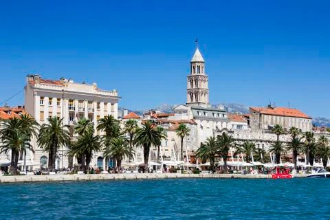 Panoramic view of Split Croatia Stock Photos