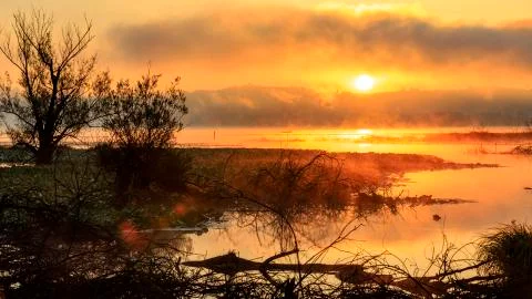 Panoramic view of a spring day Foto stock