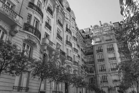 Panoramic view of Square Raynouard Architecture in France, Paris 스톡 사진