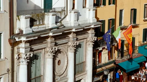 Panoramic view of St Marks Square seen from above in Venice, Veneto, Italy Stock Footage 325632048