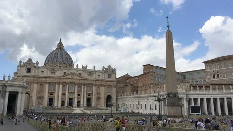 Panoramic view of St. Peter's Square Stock Footage 119156397