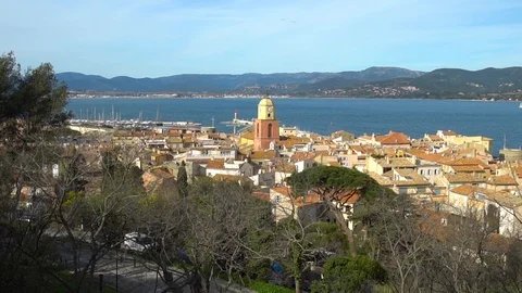 Panoramic view of St Tropez Stock Footage 88094254