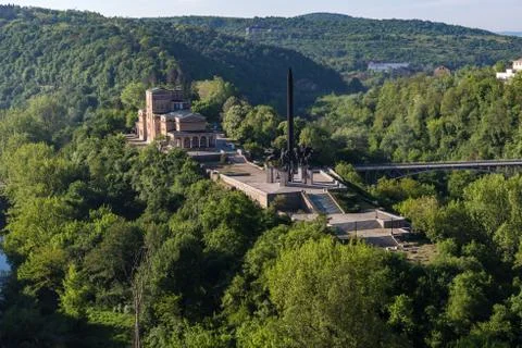 Panoramic view of State Art Gallery Boris Denev in city of Veliko Tarnovo, Bu Foto stock