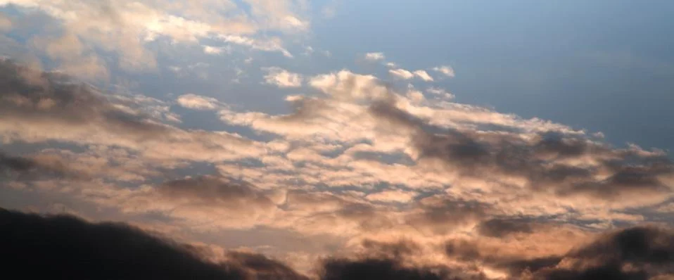Panoramic view of a storm clearing Stock Photos