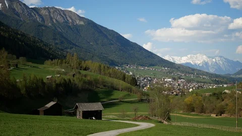 Panoramic view of Stubaital - Fulpmes 库存影片 89817817