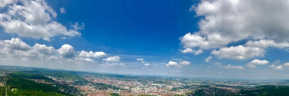 Panoramic view of Stuttgart, Germany Stock Photos