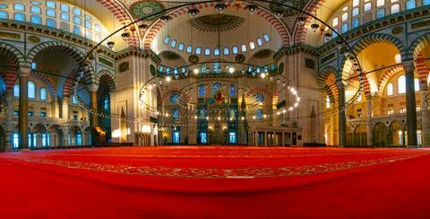 Panoramic view of Suleymaniye Mosque Stock Photos
