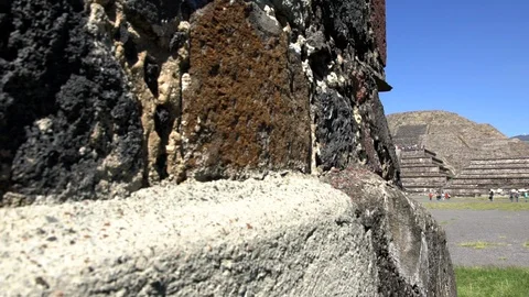 Panoramic view of the "Sun pyramid" Stock Footage 129132343